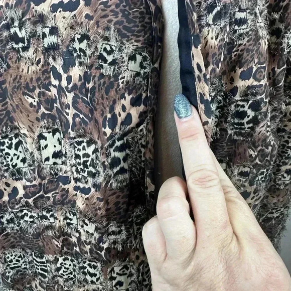 NWT Chico’s silk animal print open front jacket size 2/large-12 - Picture 7 of 10